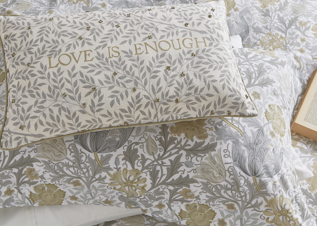 Morris &amp; Co "Compton" Duvet Cover Sets in Neutral (Light silver)