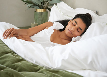 Christy "Scallop Edge" Duvet Cover Sets in Matcha