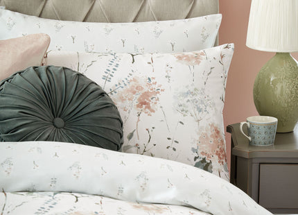 Laura Ashley "Pallington Bloom" Duvet Cover Set in Plaster Pink