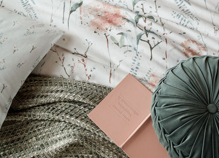 Laura Ashley "Pallington Bloom" Duvet Cover Set in Plaster Pink