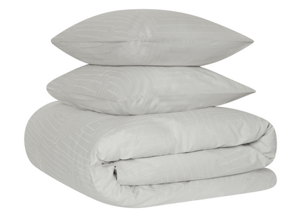 Jasper Conran "Dot to Dot" Jacquard Duvet Cover Set in Lunar Grey