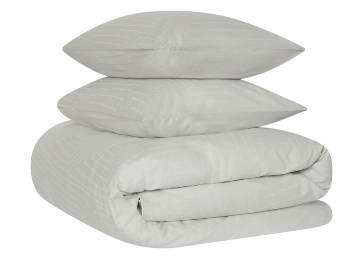 Jasper Conran "Dot to Dot" Jacquard Duvet Cover Set in Lunar Grey