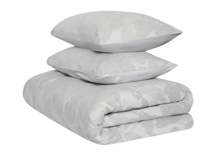 Jasper Conran "Abstract Leaf" Duvet Cover Set in Melange Grey