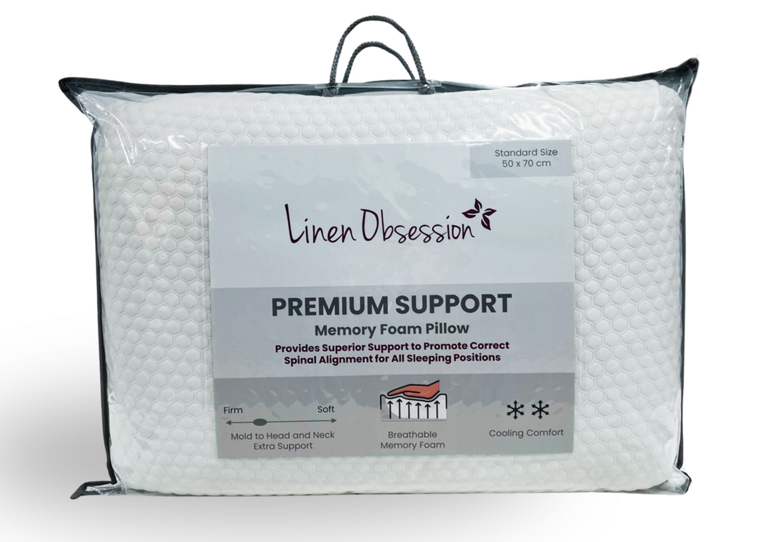 Linen Obsession "Premium Support" Memory Foam Pillow 50 x 70 cm