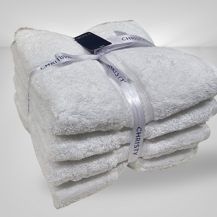 مجموعة مناشف اليد القطنية المصرية "نيو بيرفورمانس" من كريستي، مكونة من 4 قطع