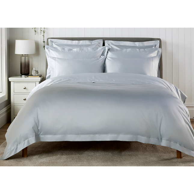 Christy Premium "900 Thread Count Picot" Bed Linen in Silver