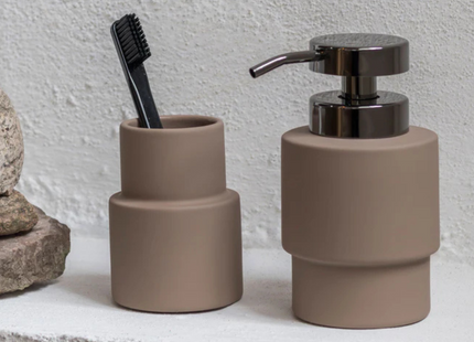 Mette Ditmer "Shades Ceramics" Bathroom Accessories in Nougat