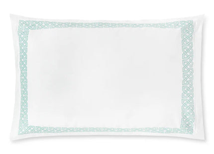 Amalia "Elo" 430TC Duvet Cover in White with White/Verbena