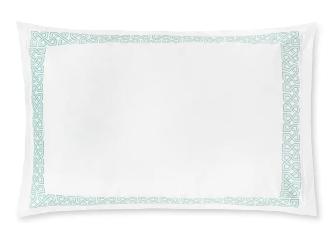 Amalia "Elo" 430TC Duvet Cover in White with White/Verbena
