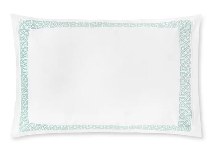 Amalia "Elo" 430TC Duvet Cover in White with White/Verbena