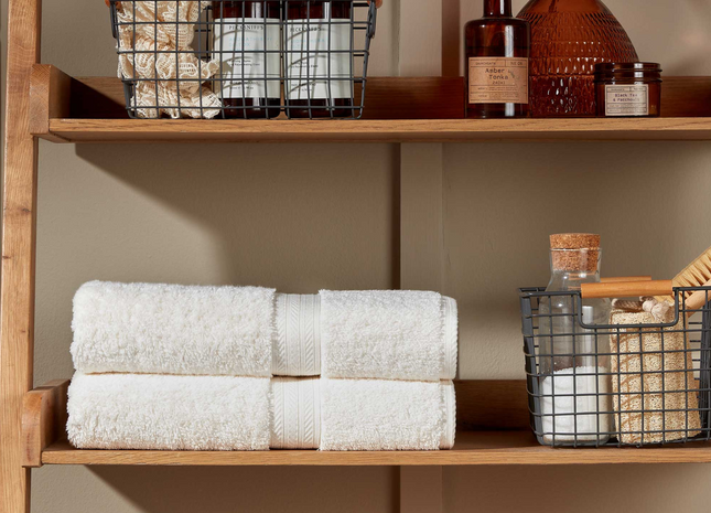 Christy "Renaissance" Egyptian Cotton Bath Towels Collection in Parchment (Cream)