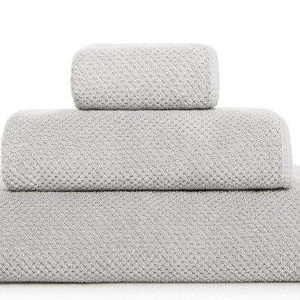 Graccioza "Bee Waffle" Bath Towels Collection in Silver