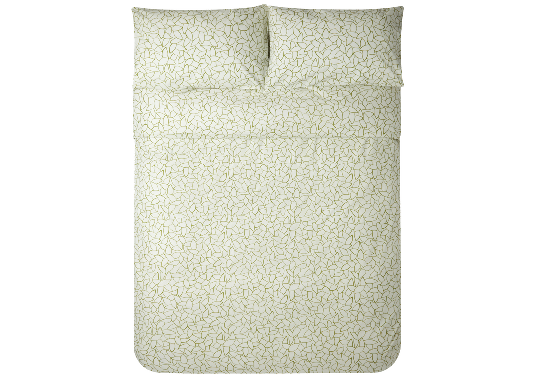Jasper Conran "Mini Leaves" Duvet Cover Set in Spinach Green