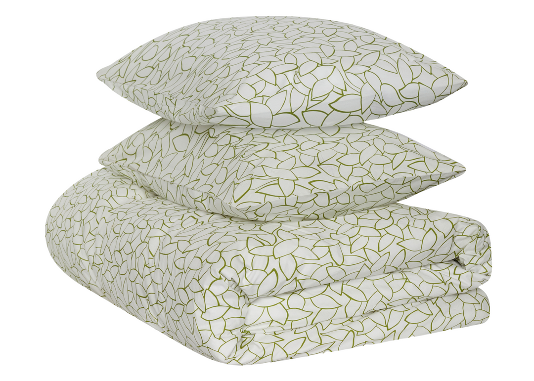 Jasper Conran "Mini Leaves" Duvet Cover Set in Spinach Green