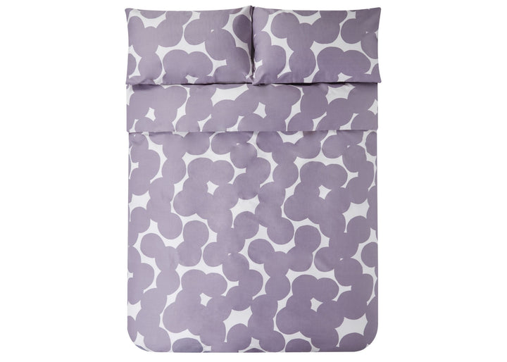 Jasper Conran "Over Lapping Circles" 300TC Duvet Cover Set in Lavender Grey