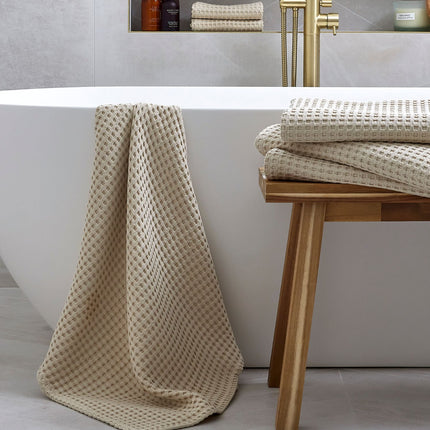 Christy "Waffle" Bath Towel Collections in Oat