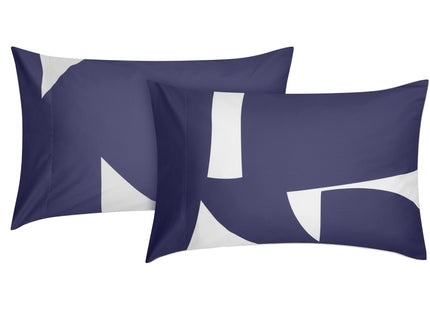 Jasper Conran "Graphic Print" 300TC Duvet Cover Set in Mid Blue