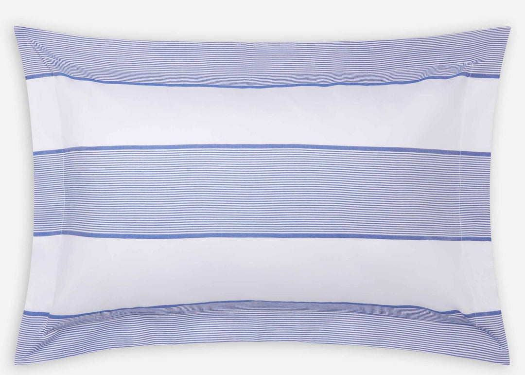 Jasper Conran "Dyed Jacquard" Duvet Cover Set in Blue Pinstripe
