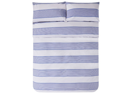 Jasper Conran "Dyed Jacquard" Duvet Cover Set in Blue Pinstripe