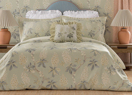 Sanderson "Chestnut Tree" Duvet Cover Set in Grey Blue & Sage