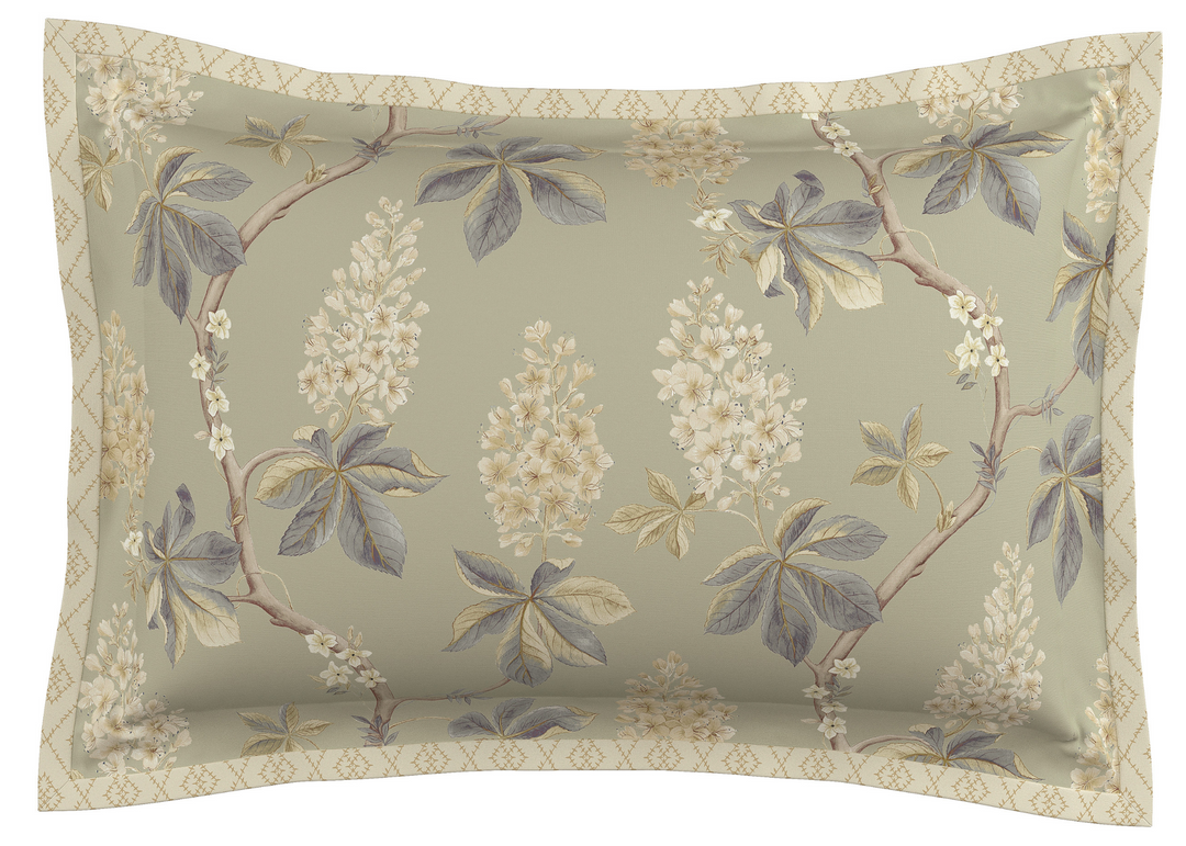 Sanderson "Chestnut Tree" Duvet Cover Set in Grey Blue &amp; Sage