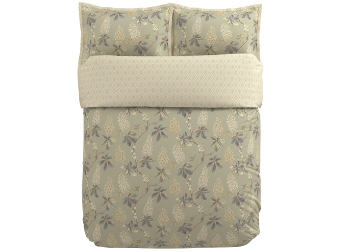 Sanderson "Chestnut Tree" Duvet Cover Set in Grey Blue &amp; Sage