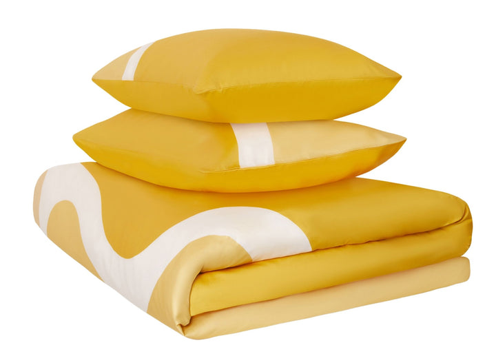 Jasper Conran "Wave - Bambu" Duvet Cover Set in Yellow