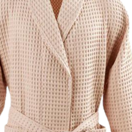 Christy "Waffle Robe" Bath Robe in Blush