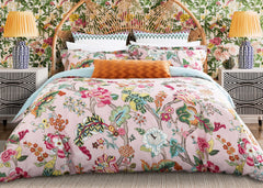 Sanderson "Fusang Tree" Duvet Cover in Peach Blossom