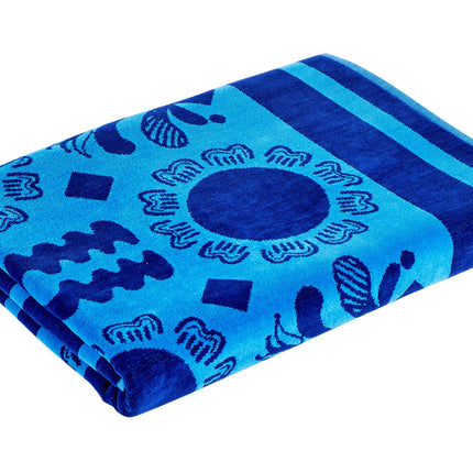 Christy "Amalfi" Beach Towel in Egyptian Blue