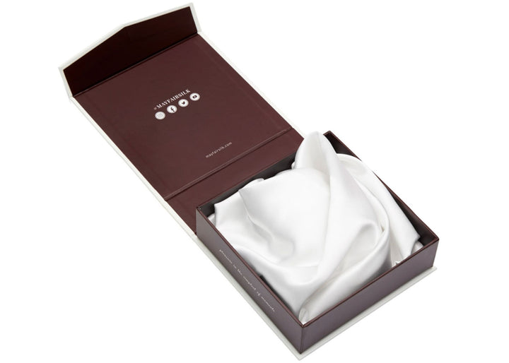 Mayfairsilk "Mulberry Silk" Pillowcase in Brilliant White