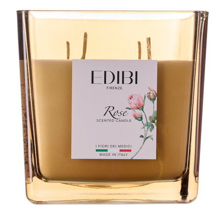 Edibi "Firenze Rose" Square Scented Candle