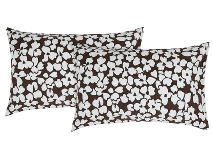 Jasper Conran "Abstract Floral Print" Duvet Cover Set in Chocolate