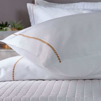 Christy "Appleby" Duvet Cover Sets in Gold Embroidery