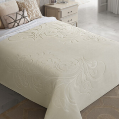 Linen Obsession "Soft Lightweight" Organic Cotton Embossed Blanket
