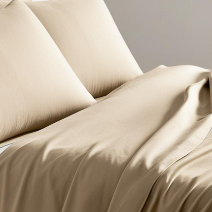 Sleep City "800TC Plain Dyes" Bed Linen in Linen