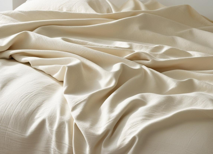 Sleep City "800TC Plain Dyes" Bed Linen in Cream