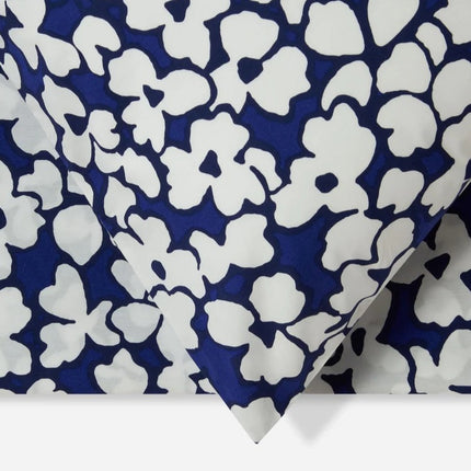 JC "Abstract Floral Print" Duvet Cover Set in Blue