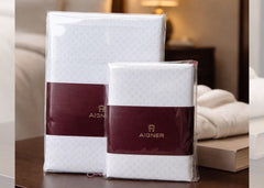 Aigner "Glamour" 500 Thread Count Bed Linen in White