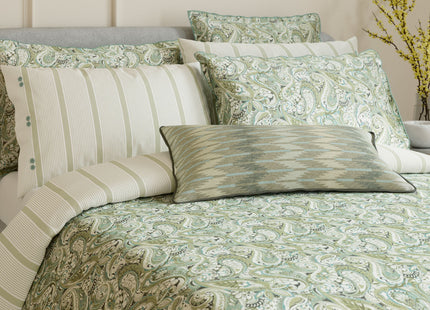 Bedeck of Belfast "Alessie" Duvet Cover and Oxford Pillowcase in Green