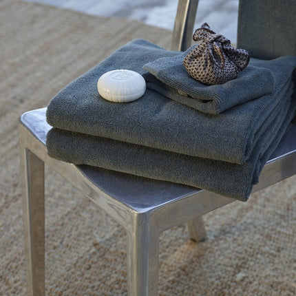 Amalia "Algarve" Bath Towels in Pewter (Silver Gray)