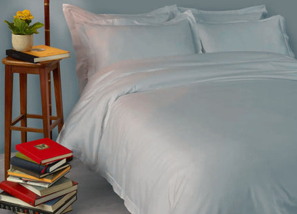 Amalia "Suave" 430 Thread Count Bed Linen with Single Embroidery Line in Cool Grey