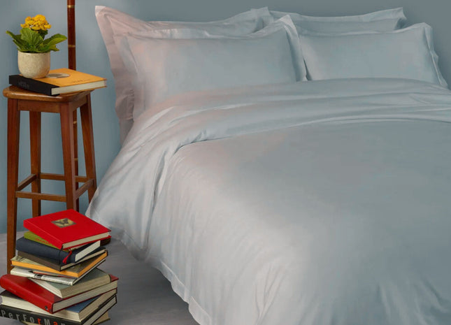 Amalia "Suave" 430 Thread Count Bed Linen with Single Embroidery Line in Cool Grey