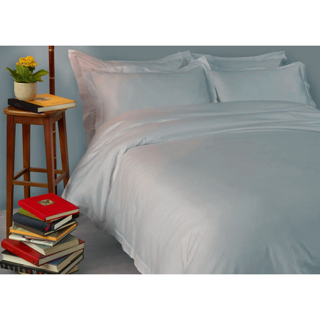 Amalia "Suave" 430 Thread Count Bed Linen with Single Embroidery Line in Cool Grey