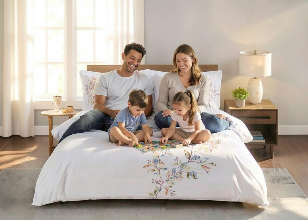 Oceana "Anna" Duvet Cover Set in White
