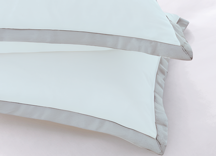 Sleep City "Cosmopolitan 300TC Sateen" Duvet Cover Set w/ Oxford edge Stone Boarder