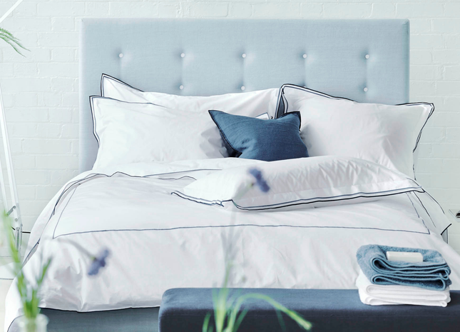 Designers Guild "Astor" Duvet Cover Sets in Denim Blue