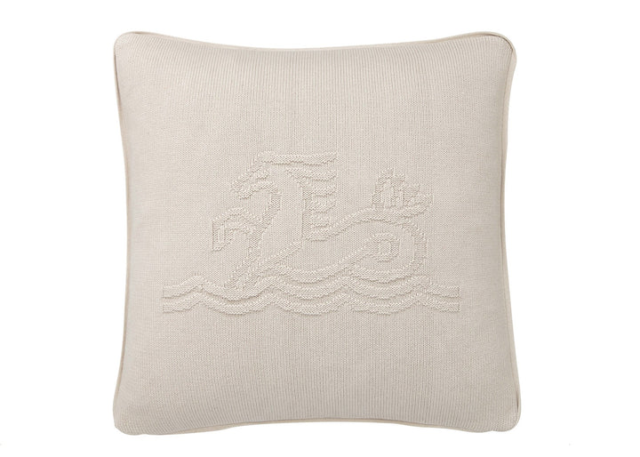 Bedeck of Belfast "Signature Knit" Decorative Cushion in Linen