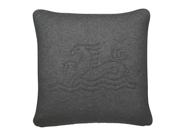 Bedeck of Belfast "Signature Knit" Decorative Cushion in Charcoal
