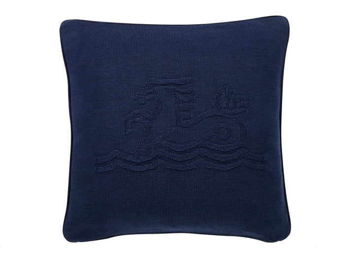 Bedeck of Belfast "Signature Knit" Decorative Cushion in Midnight